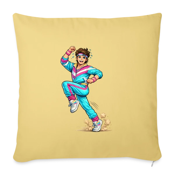 L'Homme Aérobic Déchaîné sur Housse de coussin décorative 45 x 45 cm