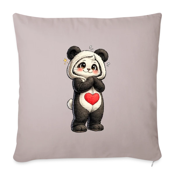 Panda en Combinaison Stylée sur Housse de coussin décorative 45 x 45 cm