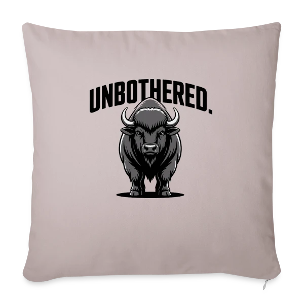 Bison Imperturbable sur Housse de coussin décorative 45 x 45 cm