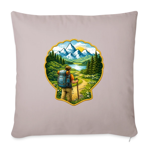 Chemin de Compostelle - L'Esprit Pèlerin sur Housse de coussin décorative 45 x 45 cm