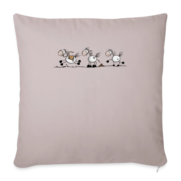 Poney Farceur sur Housse de coussin décorative 45 x 45 cm