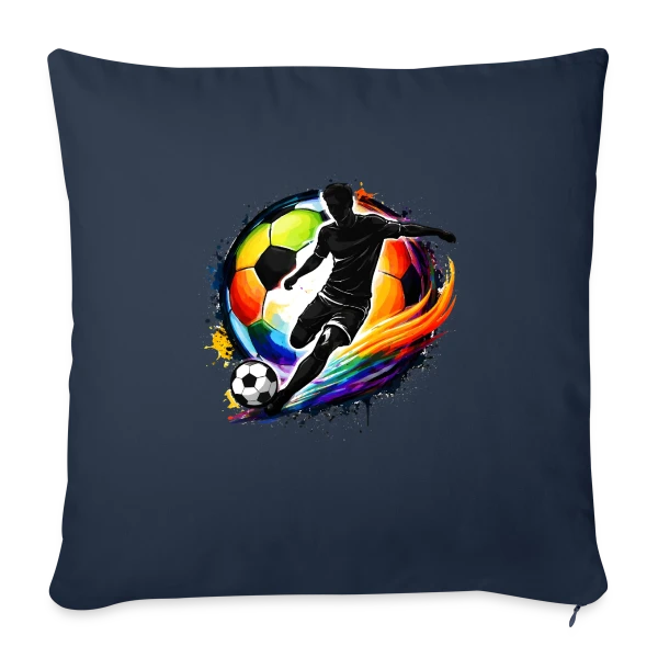 Ballon de Football Design 5 sur Housse de coussin décorative 45 x 45 cm