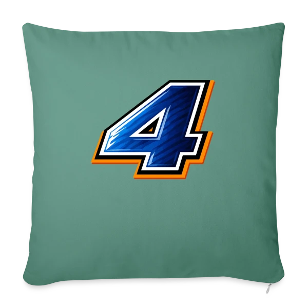 Maillot de Sport Numéro 4 sur Housse de coussin décorative 45 x 45 cm