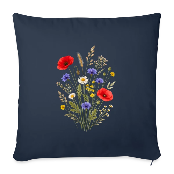 Fleurs Sauvages - Esprit Bohème Nature sur Housse de coussin décorative 45 x 45 cm