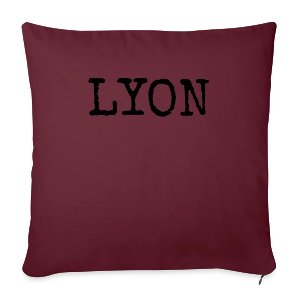 Lyon Texte Grunge sur Housse de coussin décorative 45 x 45 cm