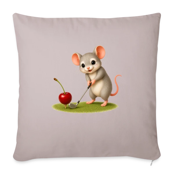 La Souris Golfeuse sur Housse de coussin décorative 45 x 45 cm