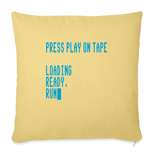 Press Play on Tape - Ordinateur Rétro C64 sur Housse de coussin décorative 45 x 45 cm