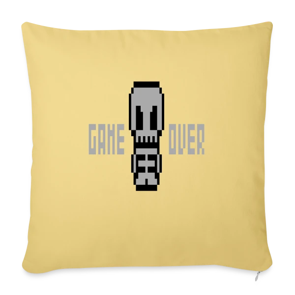 Pixelsquelette : L'Art Macabre en Pixel Art sur Housse de coussin décorative 45 x 45 cm