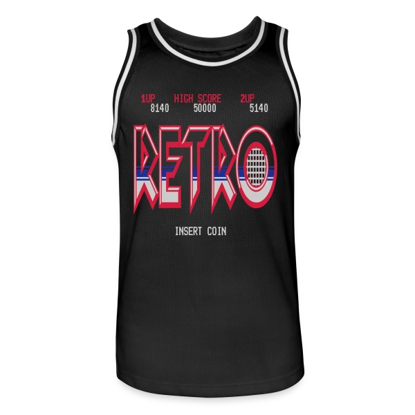 Design Rétro Abstraction Géométrique Vintage sur Maillot de basket Homme