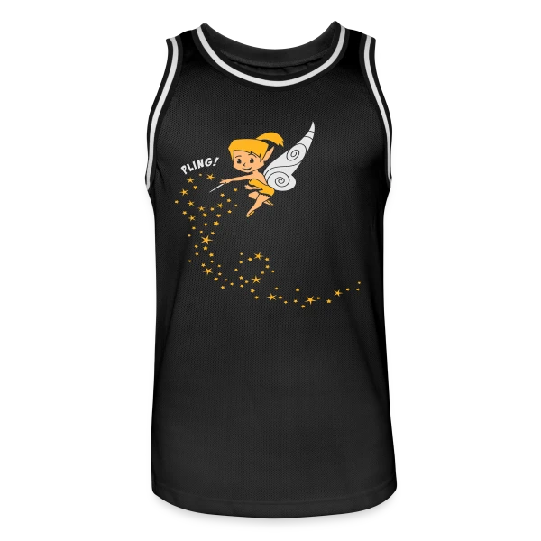 Fée Ombrée Mystérieuse (Design Négatif) sur Maillot de basket Homme