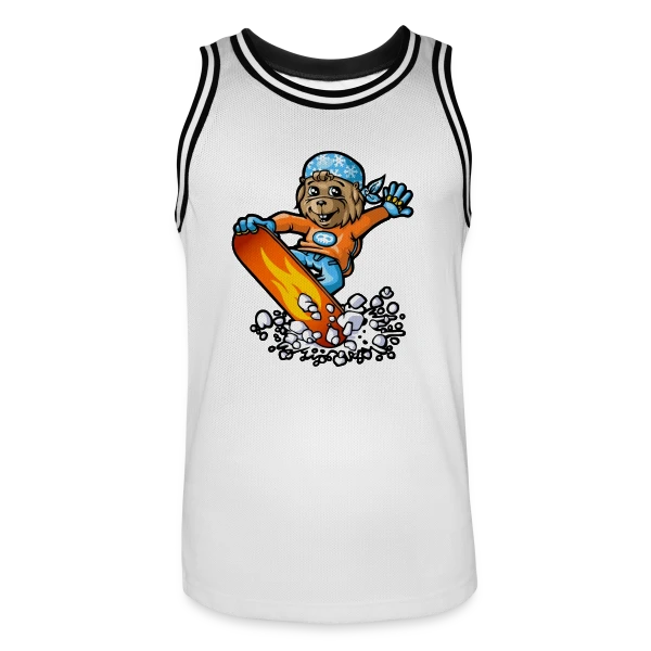 Marmotte Snowboard Fun sur Maillot de basket Homme