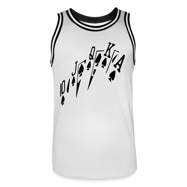 Poker Royale Flush sur Maillot de basket Homme