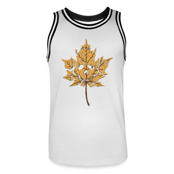 Feuille Morte Stylisée sur Maillot de basket Homme