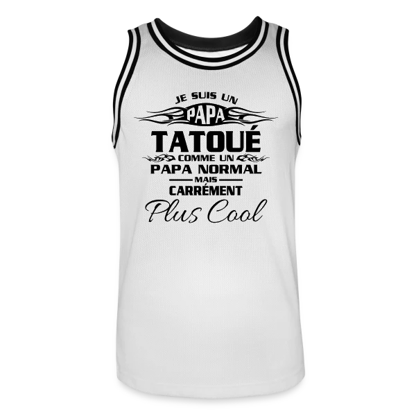 Papa Tatoué Stylé sur Maillot de basket Homme