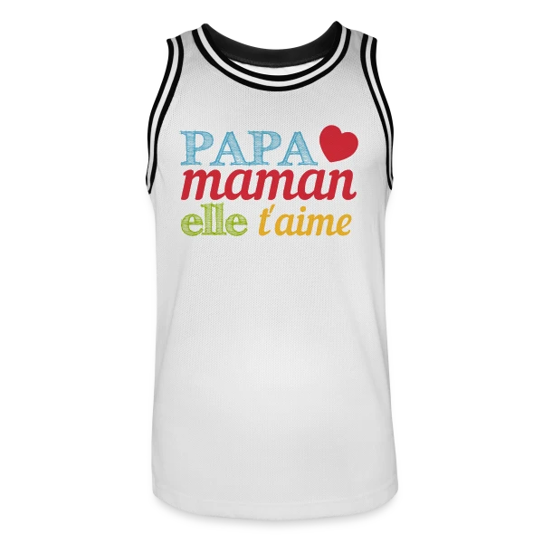 Bébé t'aime : Le message d'amour pour ma moitié sur Maillot de basket Homme