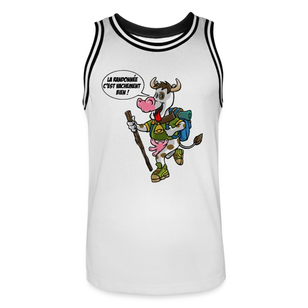 Vache Randonneuse sur Maillot de basket Homme