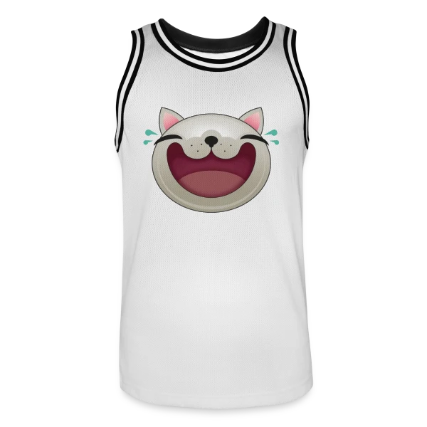 Chat Joyeux : Le Rieur Félin sur Maillot de basket Homme