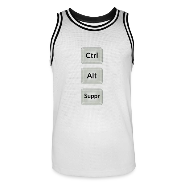 Ctrl Alt Suppr : Redémarrez l'Humour sur Maillot de basket Homme