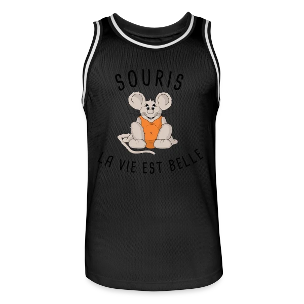 Souris : La Vie est Belle ! sur Maillot de basket Homme