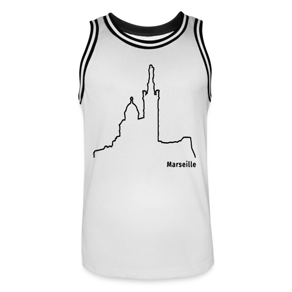 Skyline Marseille Bonne Mère sur Maillot de basket Homme