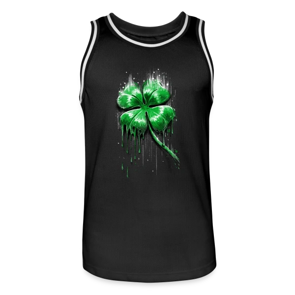 Trèfle Fondant : La Chance en Fusion sur Maillot de basket Homme