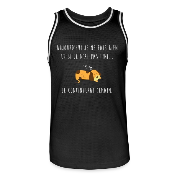 L'Art de Ne Rien Faire sur Maillot de basket Homme