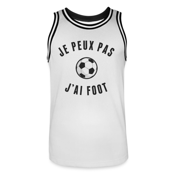 "Je Peux Pas, J'ai Foot" - L'Excuse Parfaite sur Maillot de basket Homme