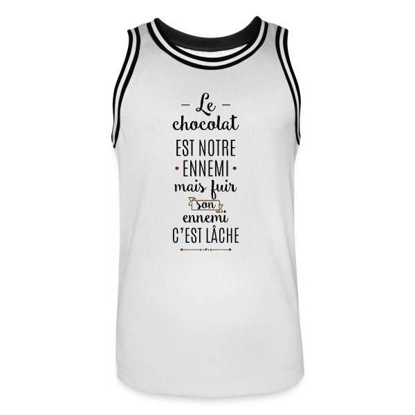 Je peux pas, j'ai chocolat sur Maillot de basket Homme
