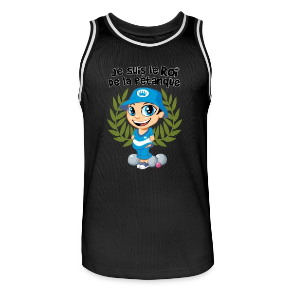 Roi de la pétanque sur Maillot de basket Homme