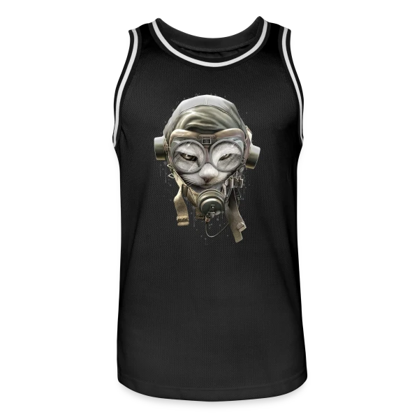 Chat Pilote Champion sur Maillot de basket Homme