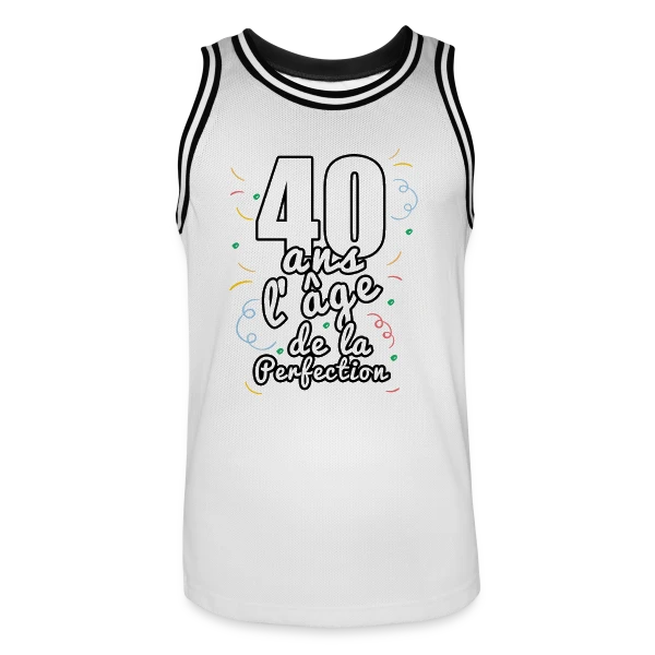 Anniversaire 40 Ans Magnifique sur Maillot de basket Homme
