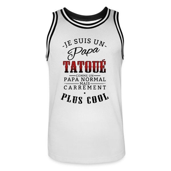 Papa Tatoué & Cool sur Maillot de basket Homme