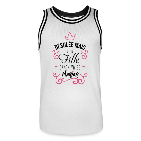 Fille Canon Stylée sur Maillot de basket Homme