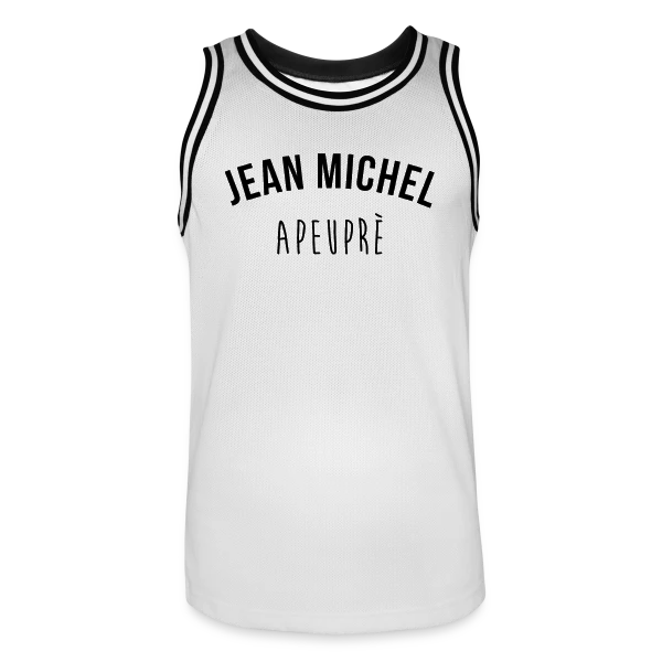Jean-Michel À Peu Près : L'Expert de l'Approximation sur Maillot de basket Homme