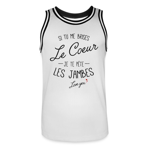 Cœur Brisé, Jambes Cassées ! sur Maillot de basket Homme