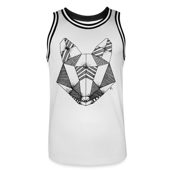 Renard Origami : Art Géométrique Nature sur Maillot de basket Homme
