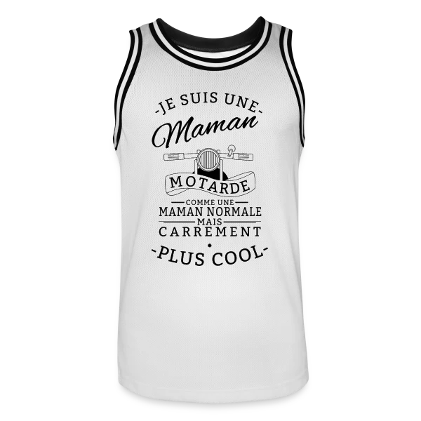 Maman Motarde : L'Asphalte au Coeur sur Maillot de basket Homme