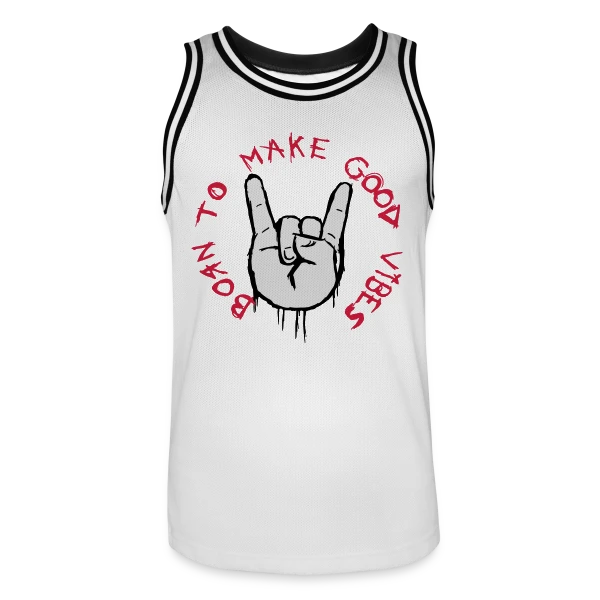 Good Vibes Main Cornue Rock sur Maillot de basket Homme