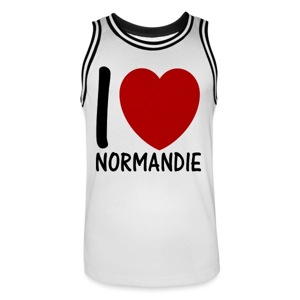 J'aime la Normandie sur Maillot de basket Homme