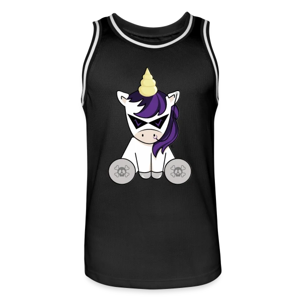 Licorne Grunge : Rebelle et Mystérieuse sur Maillot de basket Homme