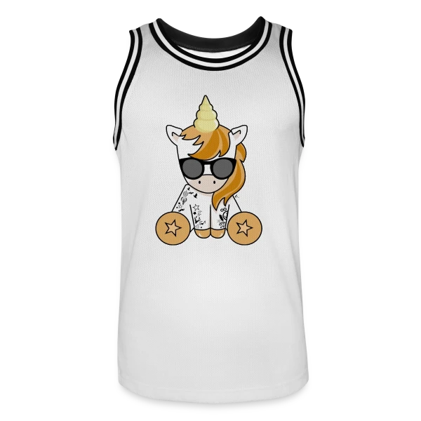 Licorne Hipster Stylée sur Maillot de basket Homme