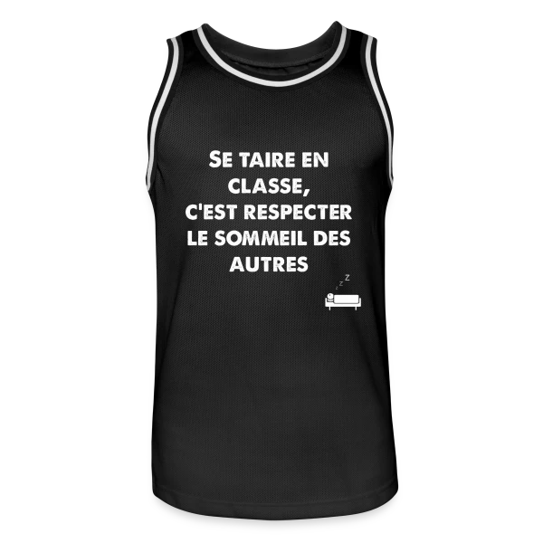 Citation Fun Zzz sur Maillot de basket Homme