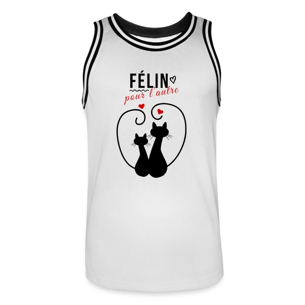 Félin pour l'autre sur Maillot de basket Homme