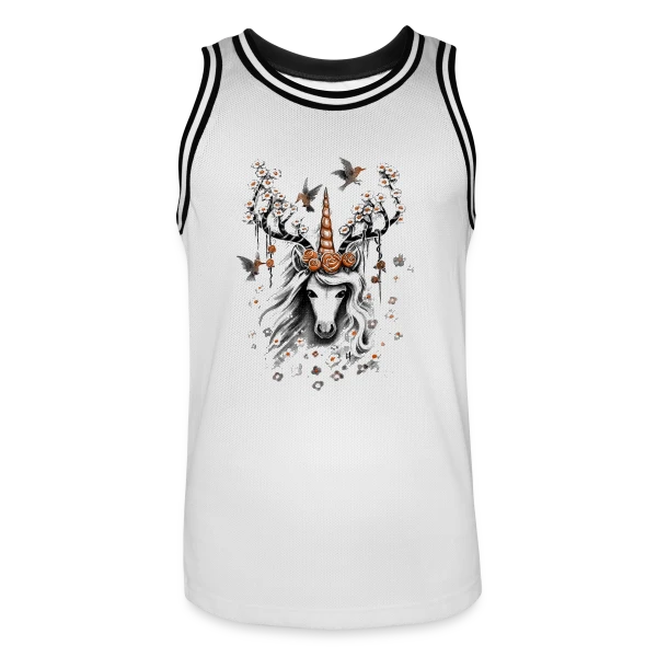 Licorne Botanique Enchantée sur Maillot de basket Homme