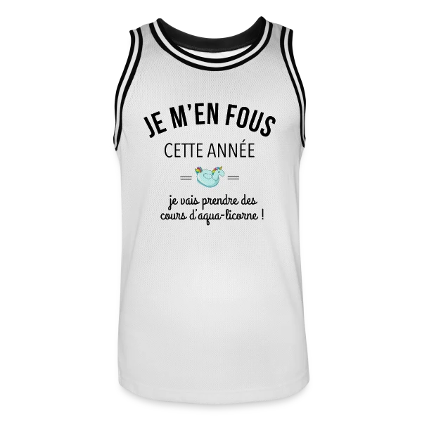 Cours d'Aqua-Licorne : Plongez dans la Bonne Humeur sur Maillot de basket Homme