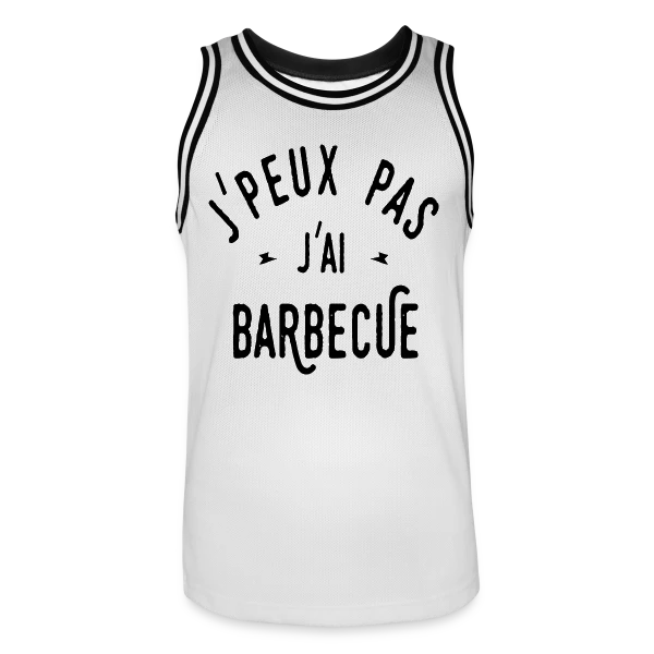 J'PEUX PAS J'AI BARBECUE - Humour & Grillades sur Maillot de basket Homme