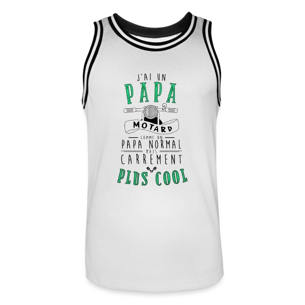 Mon Papa Motard : Le Plus Cool de Tous ! sur Maillot de basket Homme