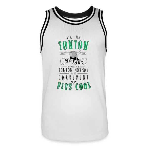 Mon Tonton Motard, le plus cool ! sur Maillot de basket Homme