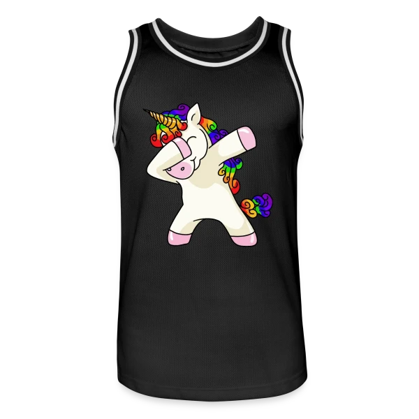 Licorne Dabbing Arc-en-ciel sur Maillot de basket Homme