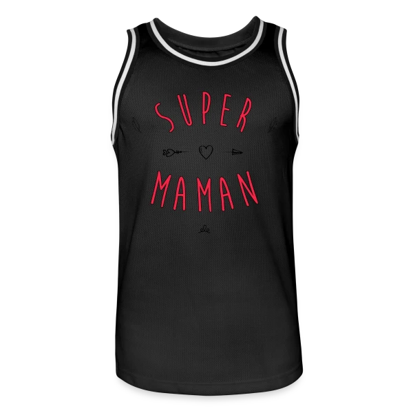 Super Maman : Cœur et Flèche, Votre Héroïne Quotidienne sur Maillot de basket Homme